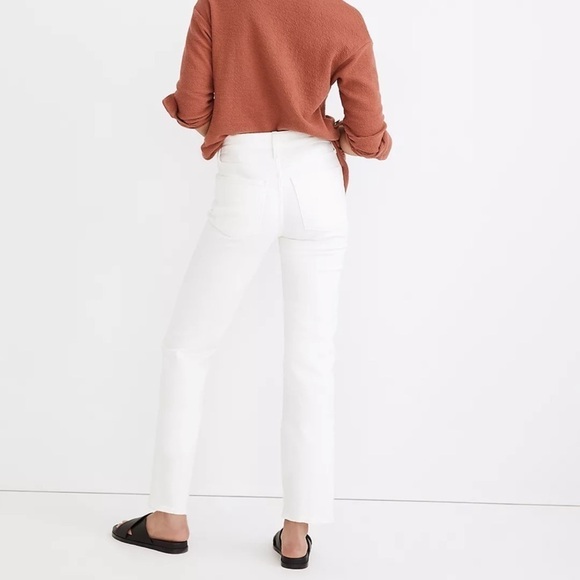 Madewell The Mid-Rise Perfect Vintage Straight Jean in Tile White ND512 - Picture 3 of 6